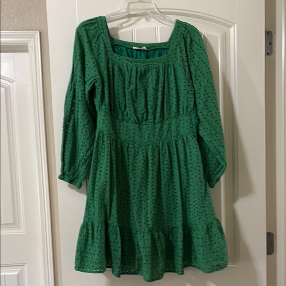 Hummingbird Dresses & Skirts - Hummingbird Anthropologie‎ Green Eyelet Dress
